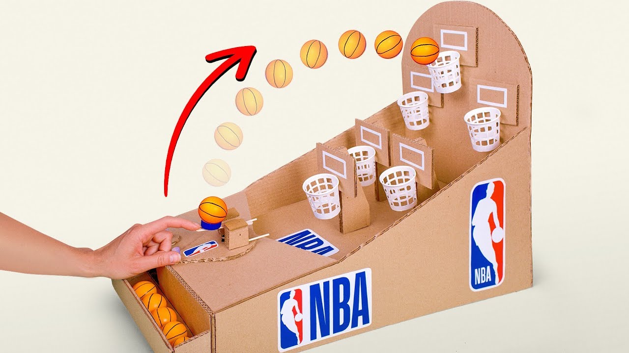 NBAのバスケットボールボードゲームを段ボールで作ろう