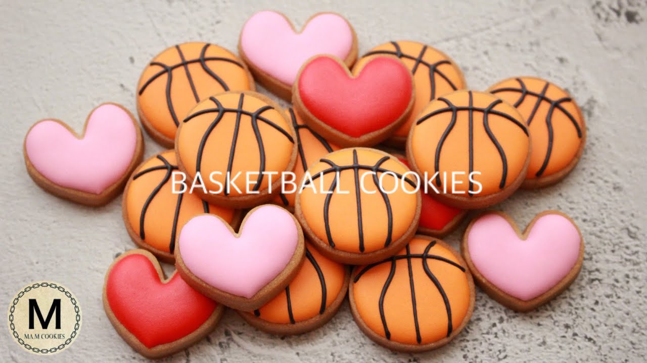 【アイシングクッキー】バレンタイン にも☆簡単なバスケットボールの作り方 Basketball Cookies