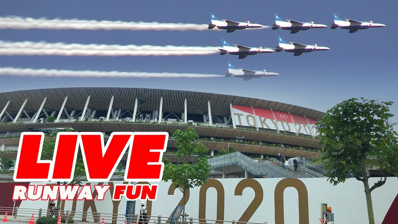[ブルーインパルスLIVE・東京2020] 五輪マークは48分頃です！世紀のフライトへ（予行）Blue Impulse！ [オリンピックフライト]
