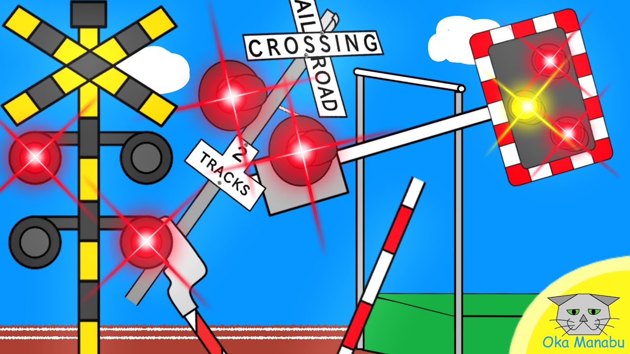 【 ふみきり アニメ 】 踏切 オリンピック 2 Railway Level Railroad Crossing Olympic Pole vault