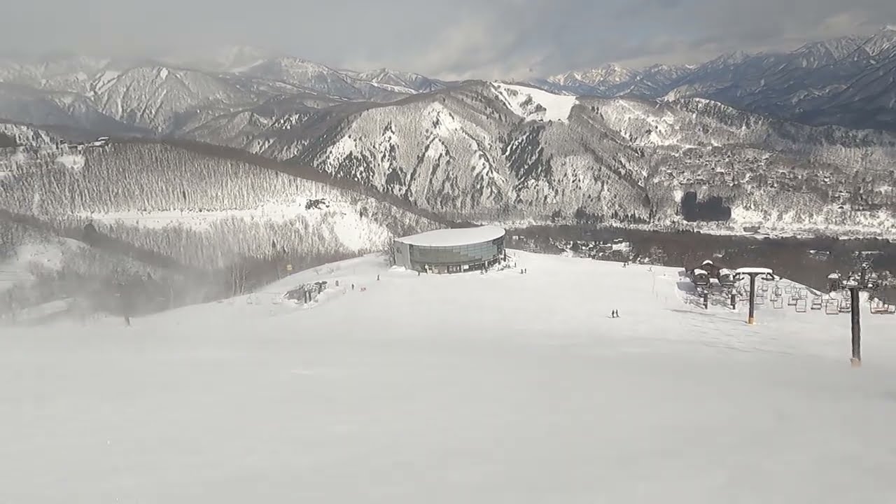 2022/1/31 白馬八方尾根スキー場、絶景のパノラマコース→オリンピックⅡコースの急斜面をかっ飛ばしてみました。