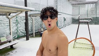 【テニス】雪の日は薄着のヤツが強い雰囲気