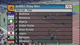 2004年アテネオリンピック 男子4×400mR決勝 日本3:00.99 メダルまであと0.09！
