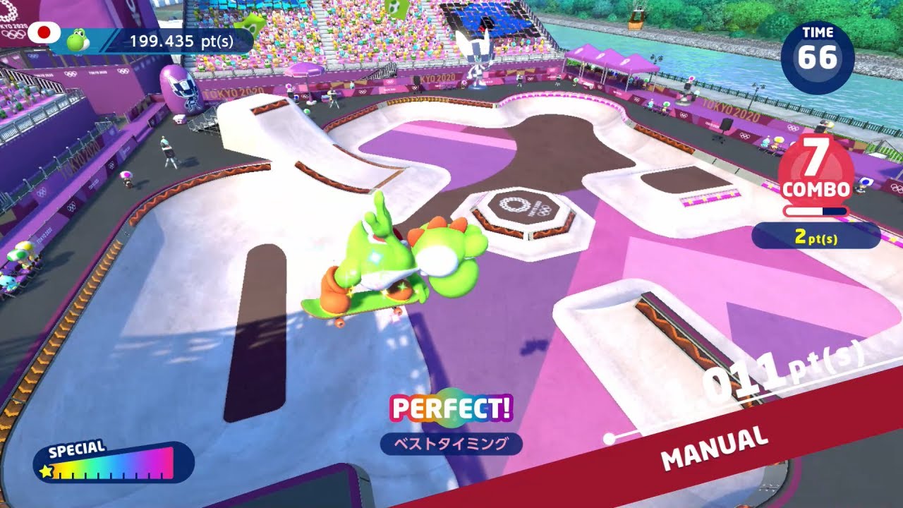 (延期になっても)マリオ&ソニック AT 東京2020オリンピック – ワンマッチ 「スケートボード」