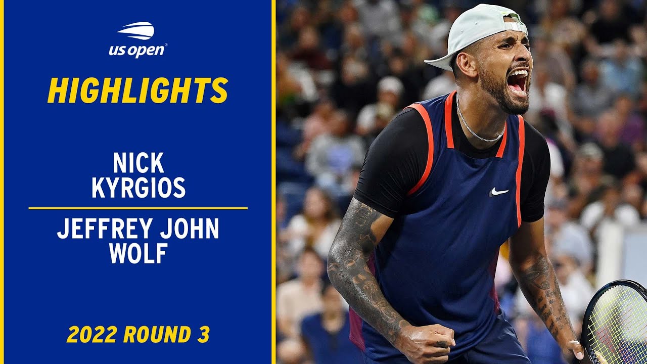 Nick Kyrgios vs. Jeffrey John Wolf Highlights | 2022 US Open Round 3