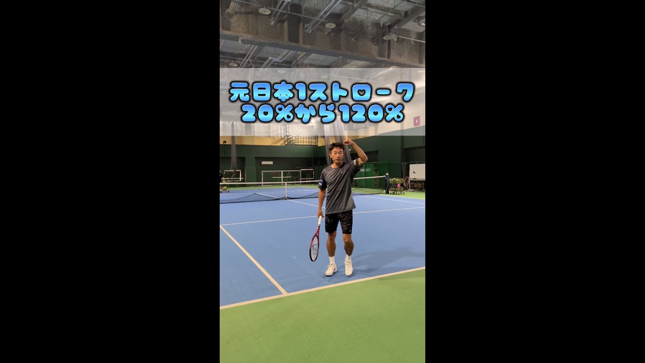 元日本1プロテニスプレイヤーのバックハンド20%~120%【テニス】