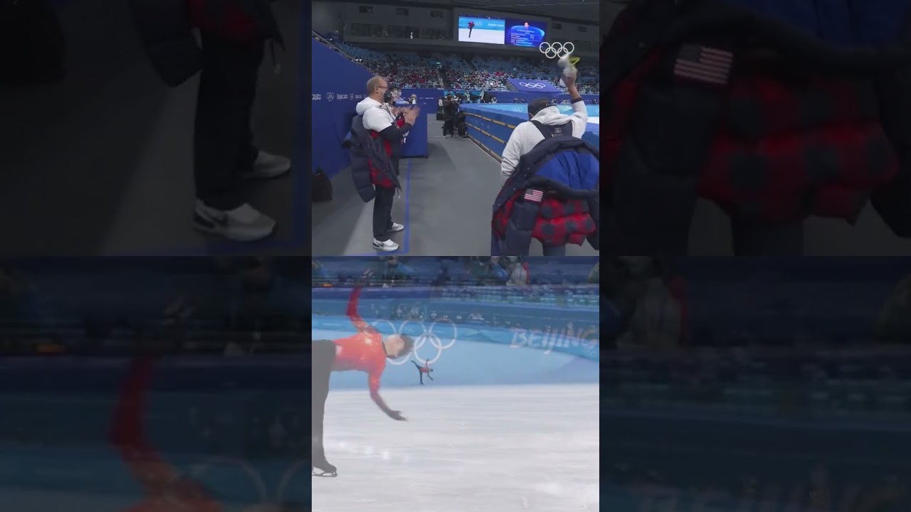 Nathan Chen’s coach watching him skate is AMAZING! #FigureSkating #NathanChen
