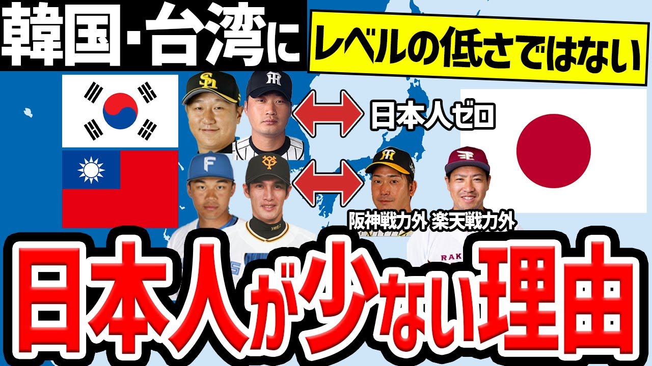 【お金も関係あるけど..】韓国・台湾の野球リーグに日本人選手が少ない理由とは？