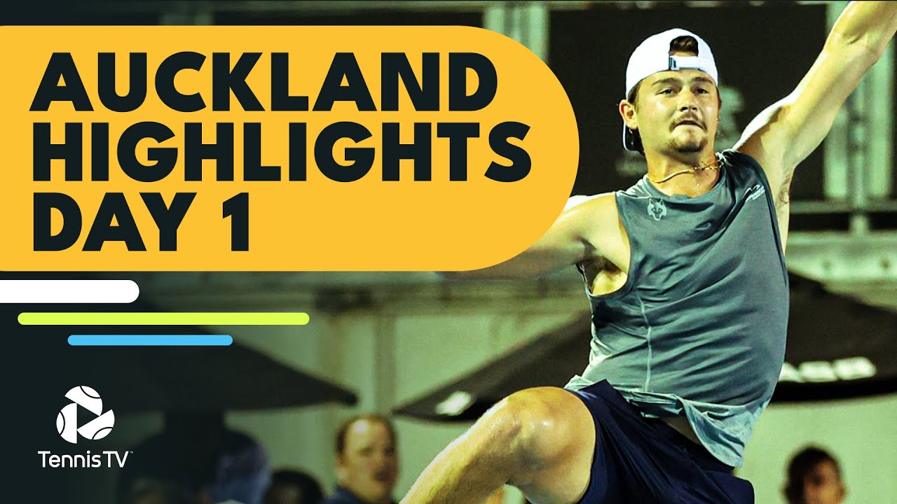 Bublik Battles Goffin; Wolf, Mannarino & Fognini In Action | Auckland 2023 Highlights Day 1
