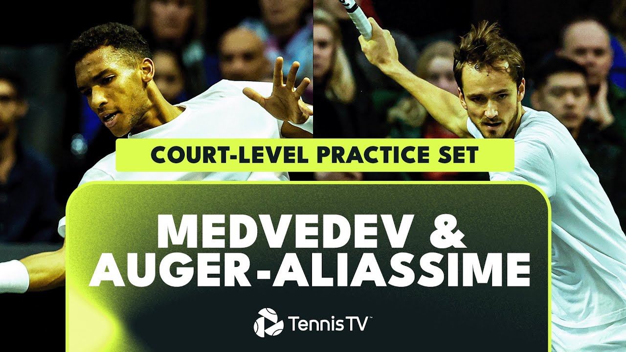 Medvedev & Auger-Aliassime Practice Set; Court-Level Highlights | Rotterdam 2023