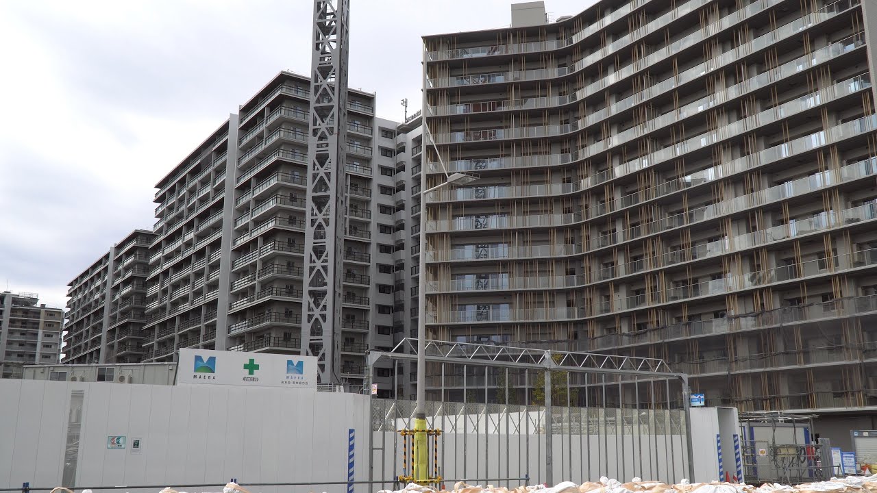 【HARUMI FLAG SKY DUO】晴海フラッグ・タワー棟（東京2020オリンピック・パラリンピック選手村跡地）の建設状況（2023年2月25日）