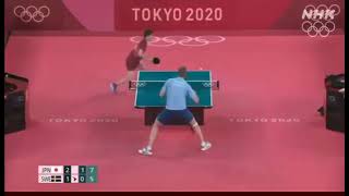 東京オリンピック 卓球 男子団体 準々決勝　丹羽孝希vsファルク