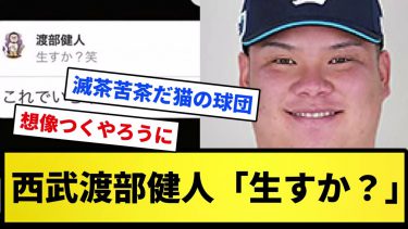 【ちゃんとつけろ】西武渡部健人「生すか？」【反応集】【プロ野球反応集】【2chスレ】【5chスレ】