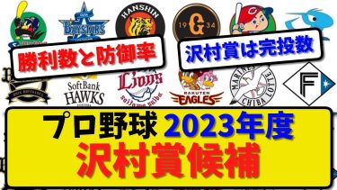 【先発完投型】プロ野球 2023年度 沢村賞候補！【最新・反応集】プロ野球【なんJ・2ch・5ch】