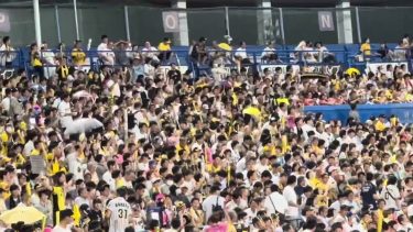 森下翔太が2本の本塁打打った日の阪神ファンによる東京音頭！