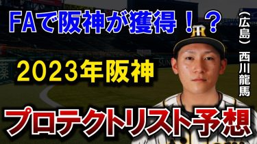【阪神プロテクトリスト】広島カープの西川選手をFAで獲得した場合に、人的補償から守るべき28名の選手を予想。