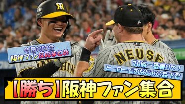 【勝ち】阪神ファン集合！【なんJ 阪神ファン 反応 まとめ】【プロ野球ニュース】