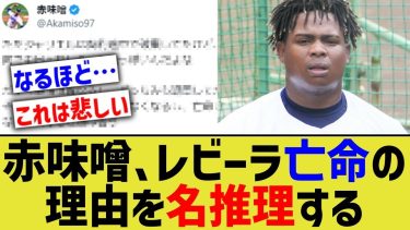 名探偵赤味噌、レビーラ亡命理由を見事解明する…！！！！【なんJ なんG野球反応】【2ch 5ch】