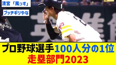プロ野球選手100人分の1位　走塁部門2023【なんJ なんG反応】