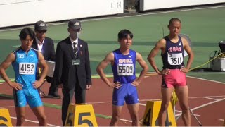 予選  部門B男子100m  エコパトラックゲームズ陸上2023
