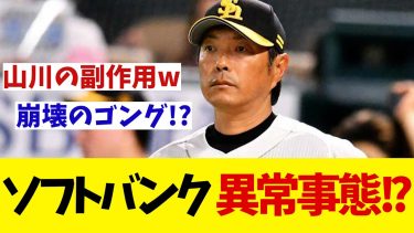 ソフトバンク　異常事態発生！これが山川獲得の副作用なのか・・・？【野球情報】【2ch 5ch】【なんJ なんG反応】