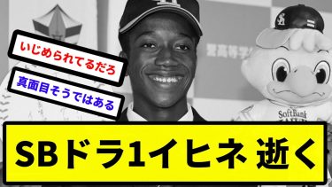 【またか…】SBドラ1イヒネ 逝く【反応集】【プロ野球反応集】【2chスレ】【5chスレ】