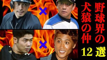 日本のプロ野球界で不仲・犬猿の仲と言われている人たち１２選！！