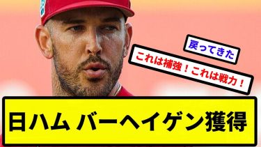 【帰還】日ハム バーヘイゲン獲得【なんJ反応】【プロ野球反応集】【2chスレ】【1分動画】【5chスレ】