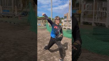バネ人間のスリックバック劇場🔥プロ野球選手と一緒にボール投げチャレンジ編（slickback）#バネ人間 #ジャンプ #スリックバック #slickback