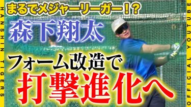 【自主トレ⑧】#森下翔太 選手が沖縄で自主トレ公開！打撃進化へフォーム改良に着手！バッティング練習ではスタンドインを披露し、順調な仕上がりを見せました！