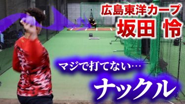 【現役プロ】広島カープ・坂田怜のナックルはマジで打てない。