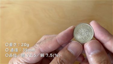 【記念硬貨】昭和39年　東京オリンピック記念100円銀貨幣の買い取り価格
