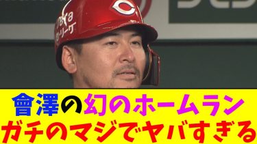 広島カープ・會澤の幻のホームランがガチのマジでヤバすぎるとなんｊ民とプロ野球ファンの間で話題に【なんJ反応集】