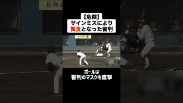 【危険】サインミスにより餌食となった審判 #野球 #プロ野球 #東浜巨 #甲斐拓也