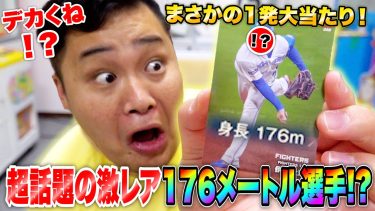 【強運】超話題の１７６メートルの野球選手カードがプロ野球チップス買ったら１発で当たったぁぁあ！？
